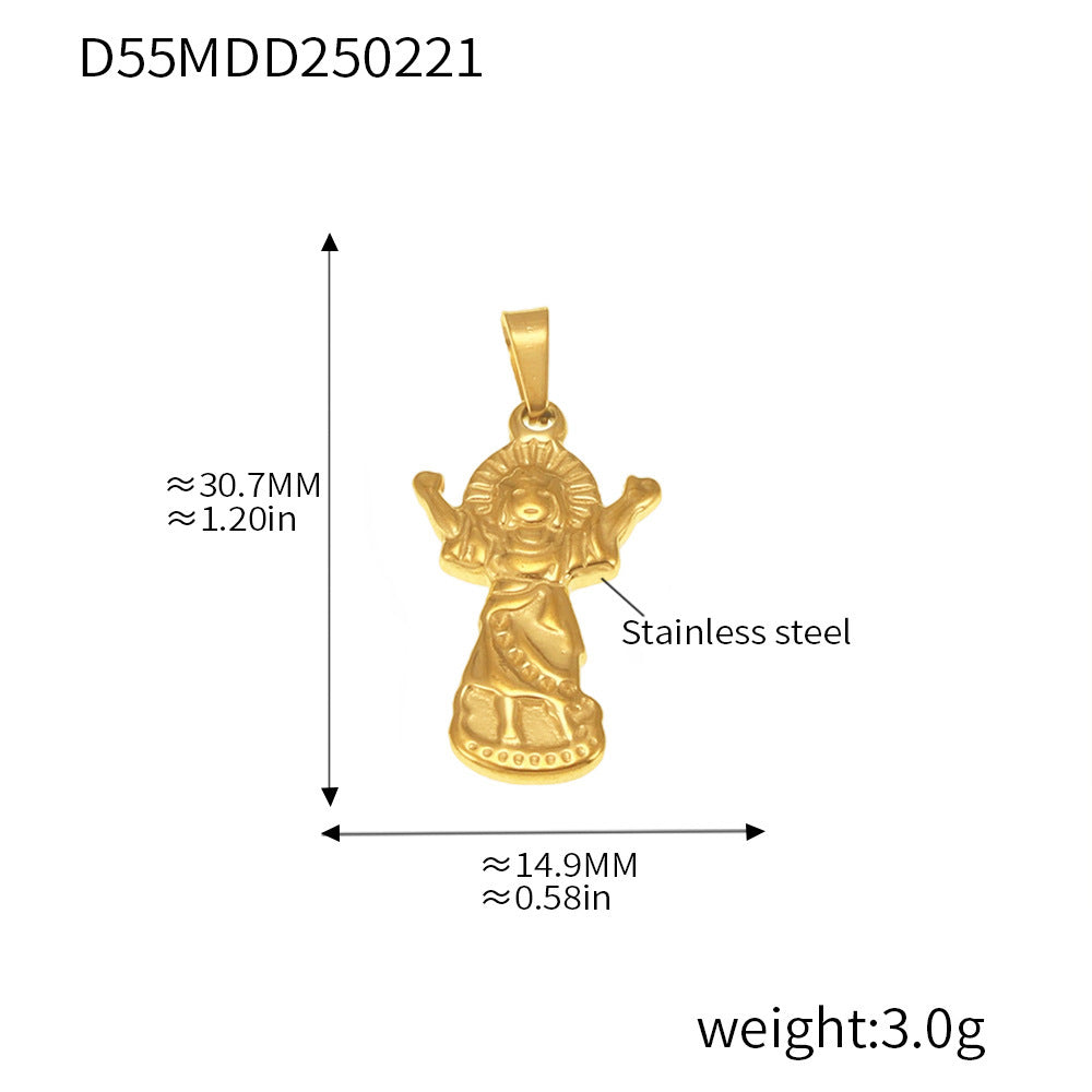 99 Fashion DIY Pendant Accessories Collection Internet celebrity Stainless Steel 18K Real Gold Necklace Jewelry Wholesale