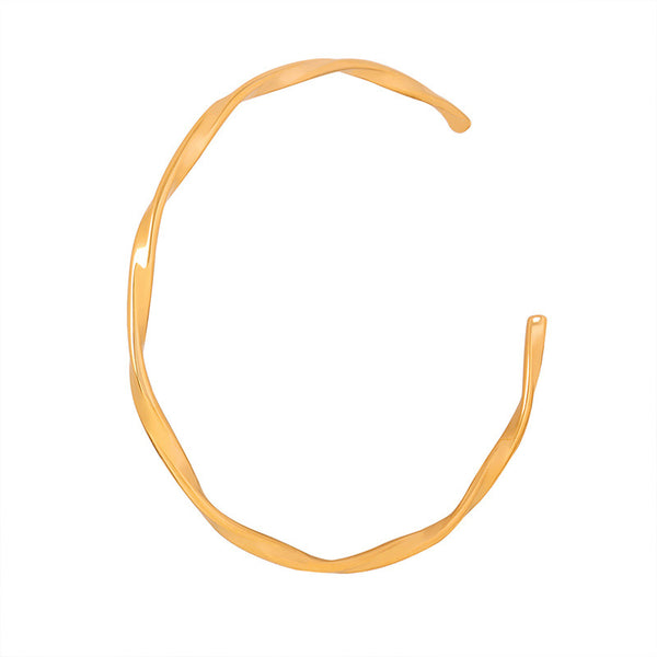 New simple niche design titanium steel gold-plated Mobius opening bracelet cold wind jewelry women