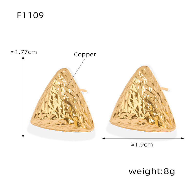 New personalized niche design copper material square geometric earrings fashion simple earrings jewelry women wholesale