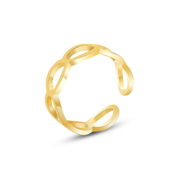 Personalized versatile hollow open ring jewelry new couple titanium steel jewelry manufacturers wholesale A273