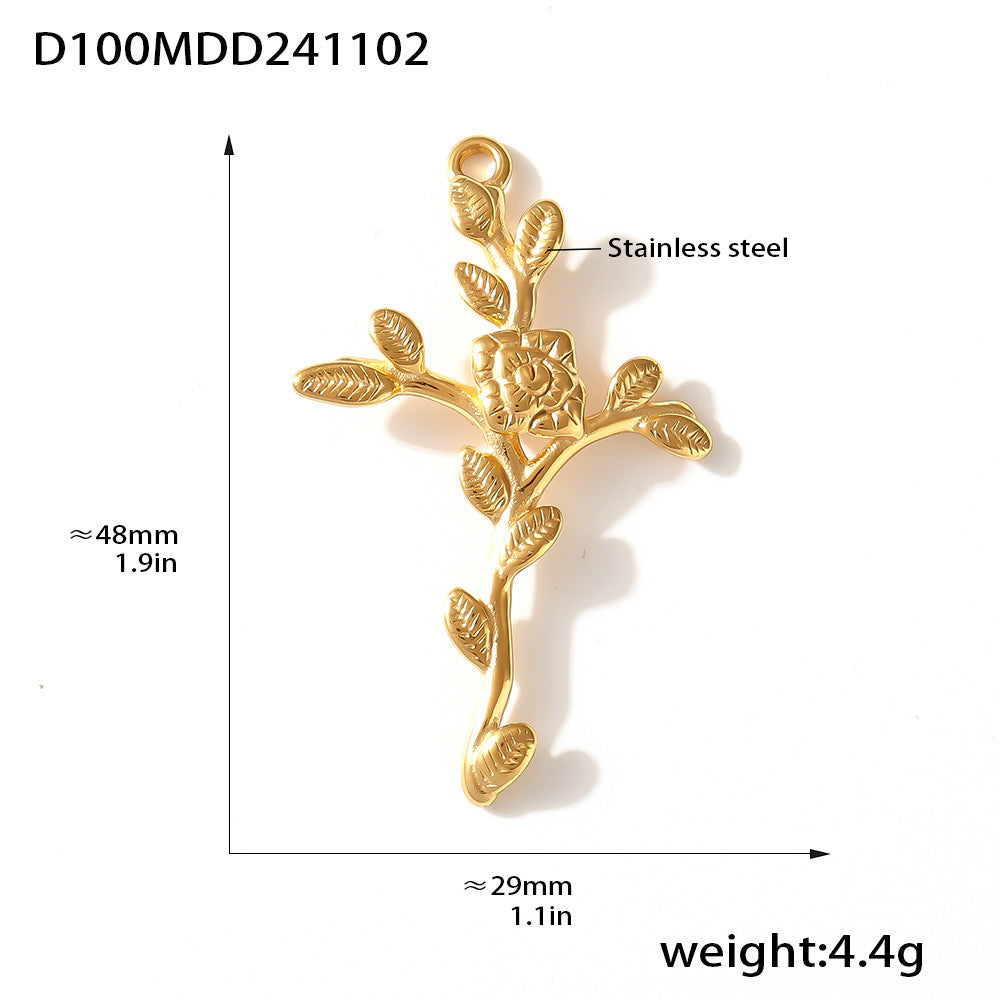 Fashion Trend DIY Jewelry Pendant Accessories Natural Geometric Elements Furnace Vacuum Electroplating 18K Real Gold