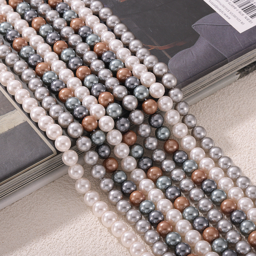 Casual style personality elegant beads handmade beaded design sense necklace women's niche simple collarbone chain jewelry