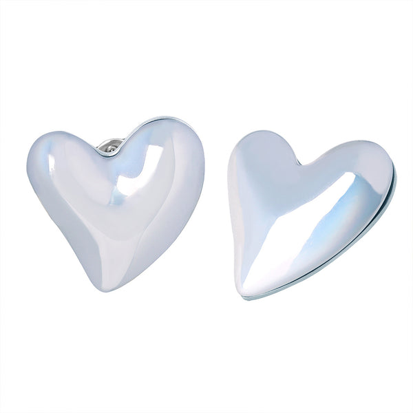 Cold wind temperament elegant romantic highlight love design sense simple versatile titanium steel gold-plated earrings pp