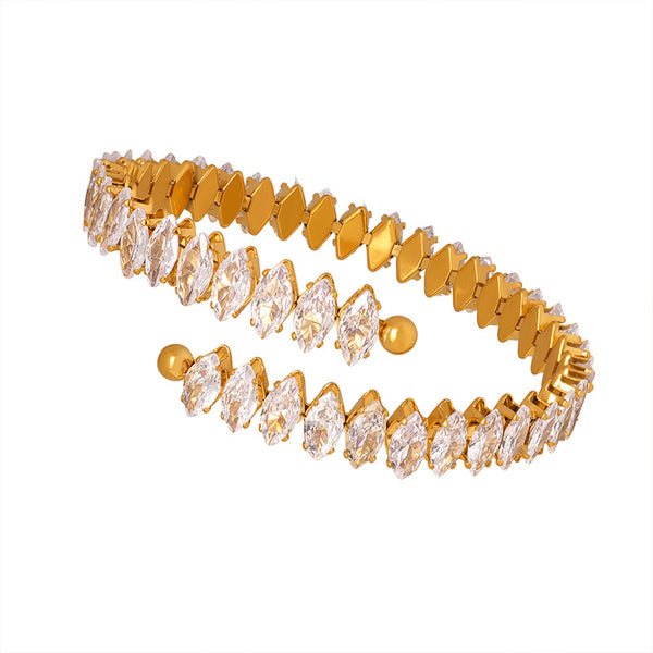 Specially for full diamond zircon shining soft wire elastic bracelet, non-fading titanium steel bracelet popular spot wholesale 99