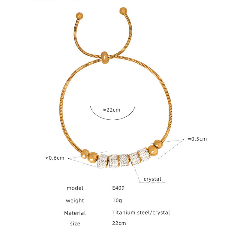Titanium steel electroplated gold 18k does not fade, personalized exaggeration, eye pendant, bracelet, women's wholesale jewelry