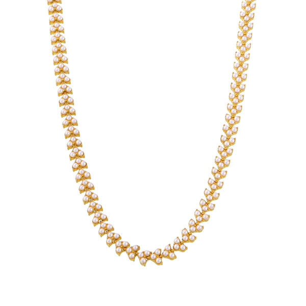 Exquisite bead necklace hand-assembled heavy industry high version stainless steel electroplating 18k real gold spot