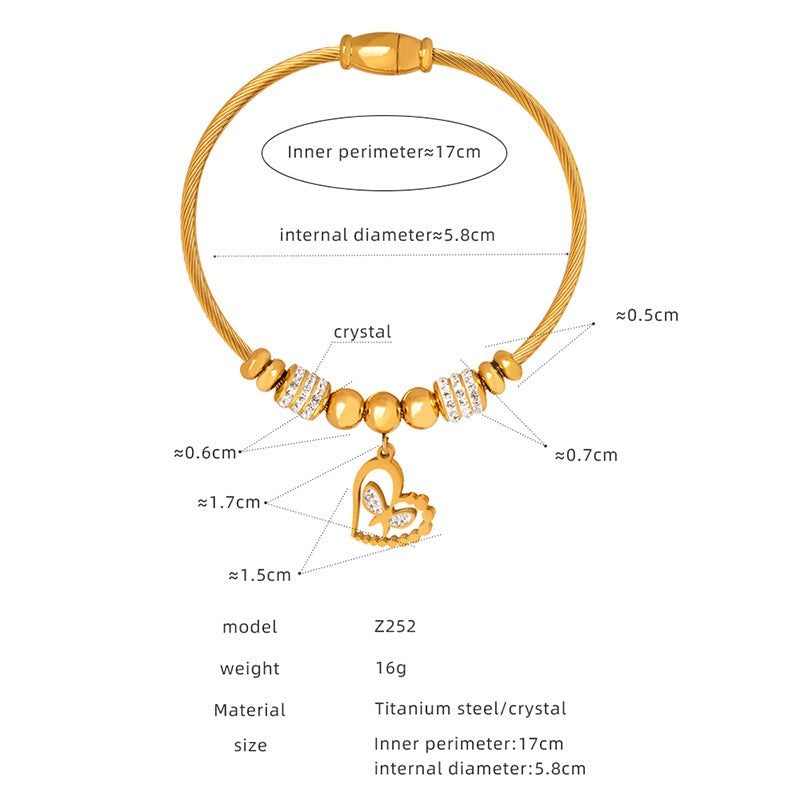 Personality a variety of pendant shapes optional bracelet light luxury style does not fade retro temperament pendant bracelet wholesale 99