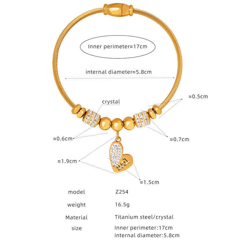 Personality a variety of pendant shapes optional bracelet light luxury style does not fade retro temperament pendant bracelet wholesale 99