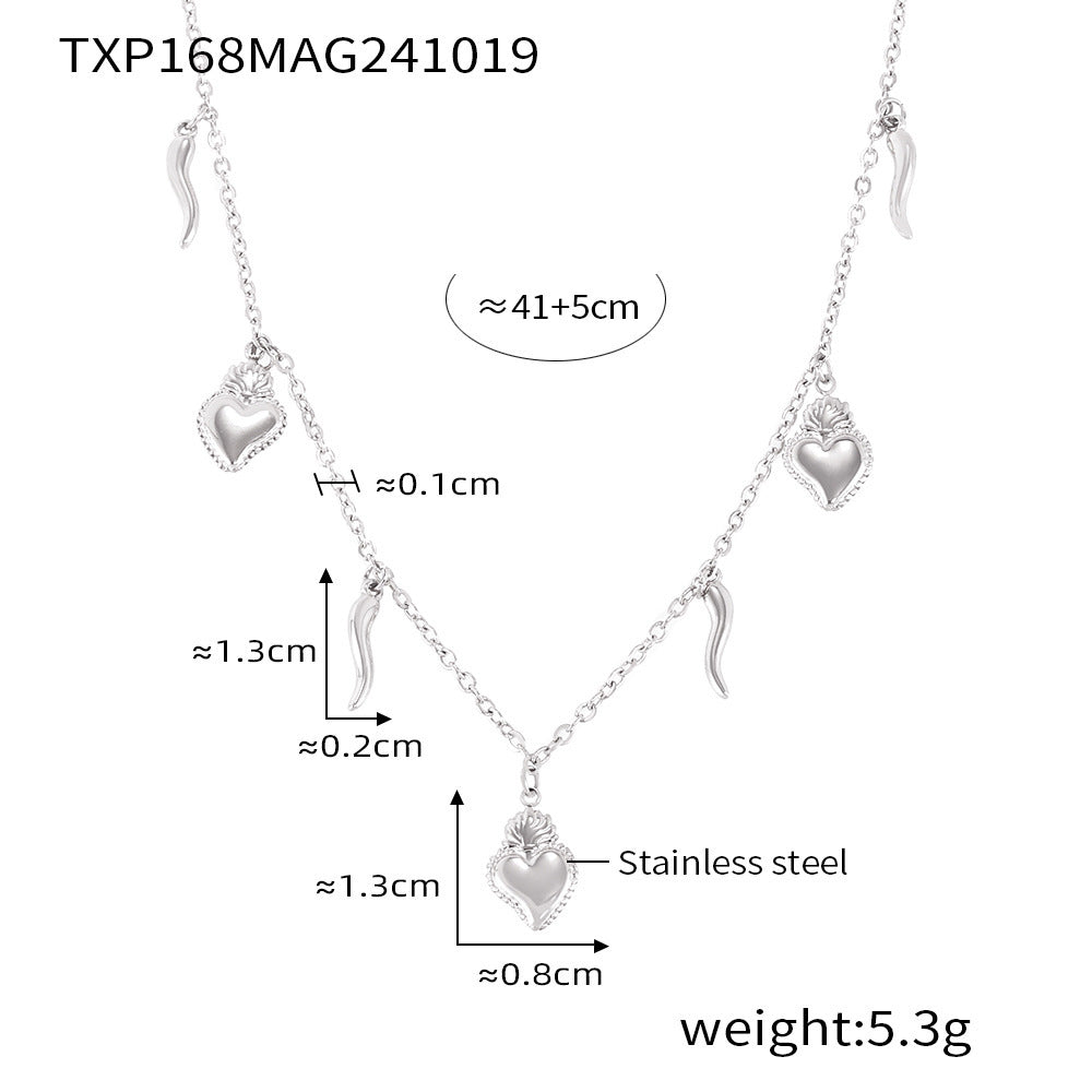 DIY multi-accessories stacked necklace niche bracelet stainless steel plated 18K real gold set in stock