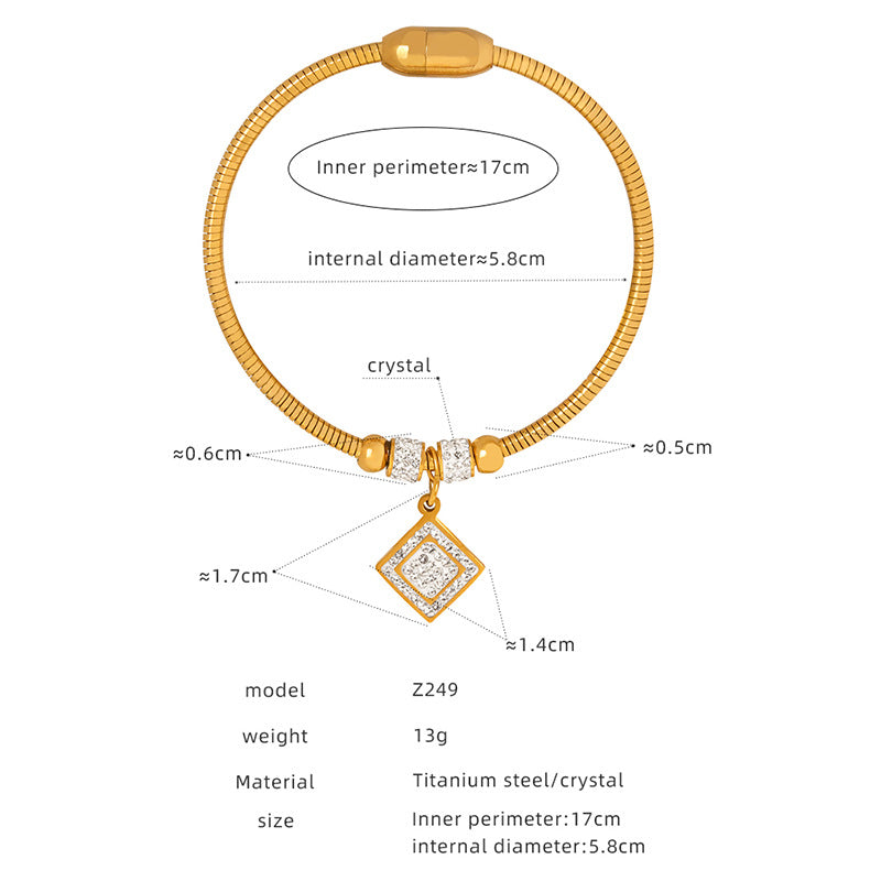 New versatile personality pendant, jewelry, magnetic attraction femininity, electroplating does not fade, titanium steel bracelet jewelry wholesale