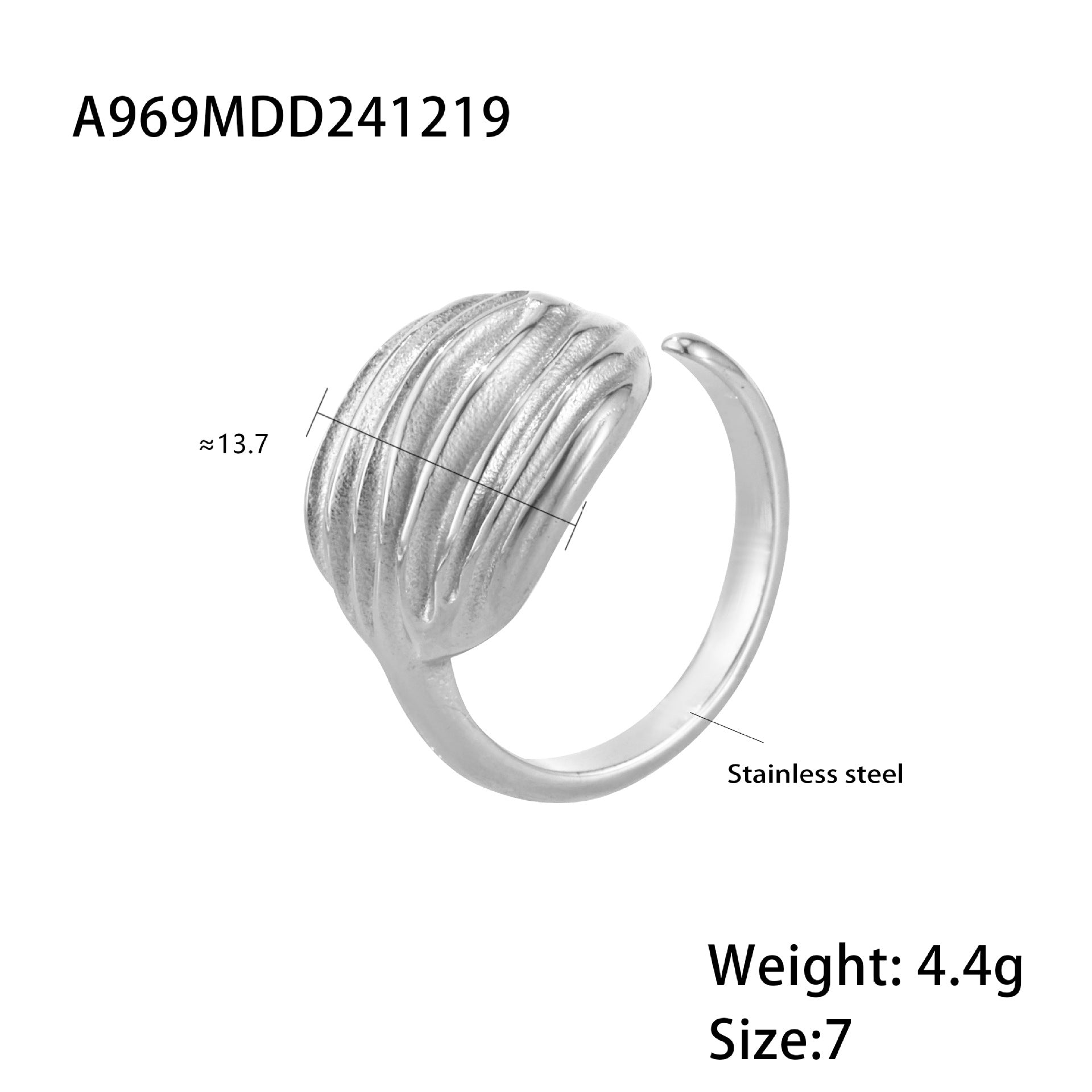New thread opening ring creative personality design ring titanium steel plated 18k real gold jewelry women pp