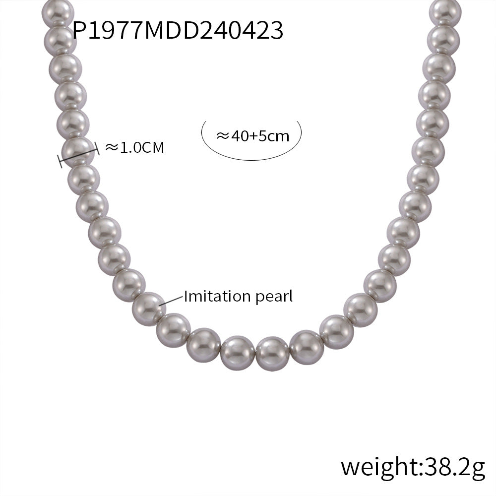Casual style personality elegant beads handmade beaded design sense necklace women's niche simple collarbone chain jewelry
