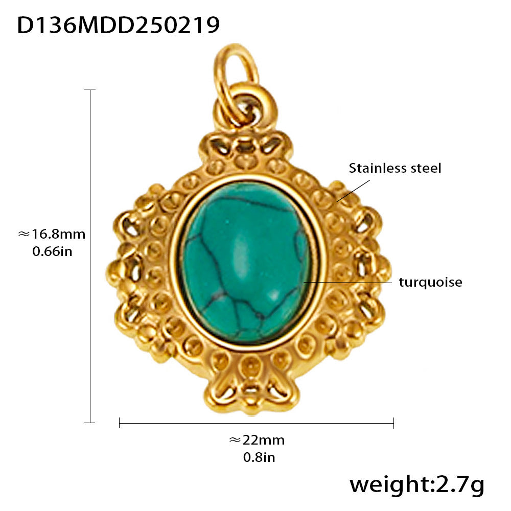 Fashion OL style personalized stainless steel pendant plated with 18k real gold cross-border exclusive for wholesale by popular manufacturers