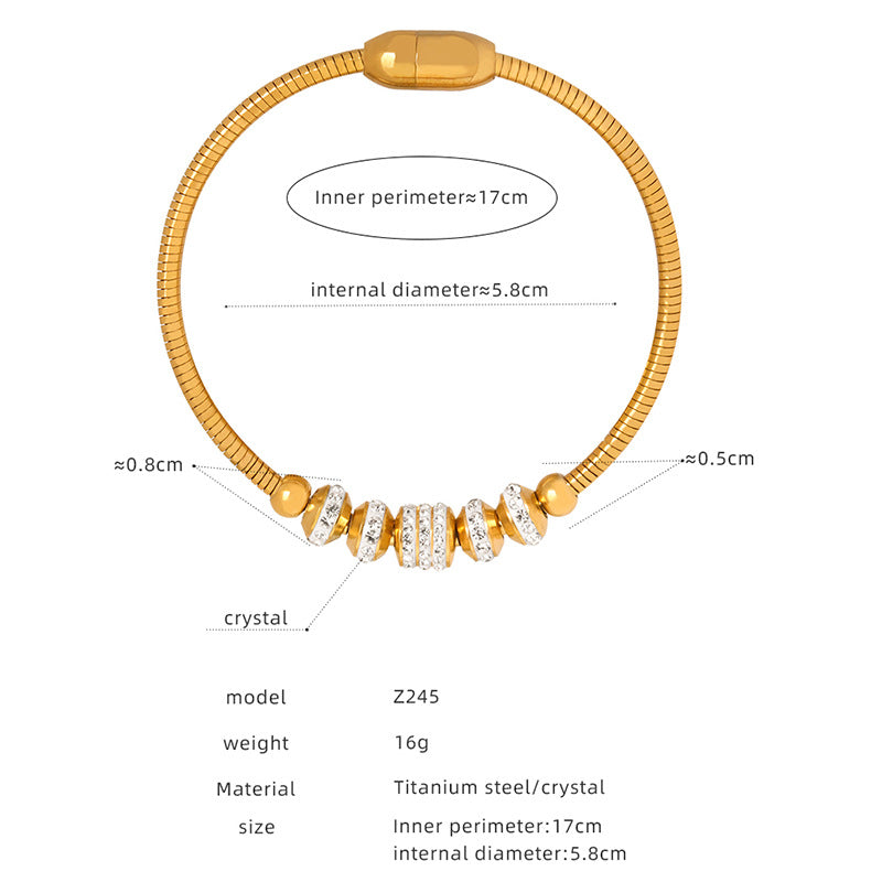 New versatile personality pendant, jewelry, magnetic attraction femininity, electroplating does not fade, titanium steel bracelet jewelry wholesale