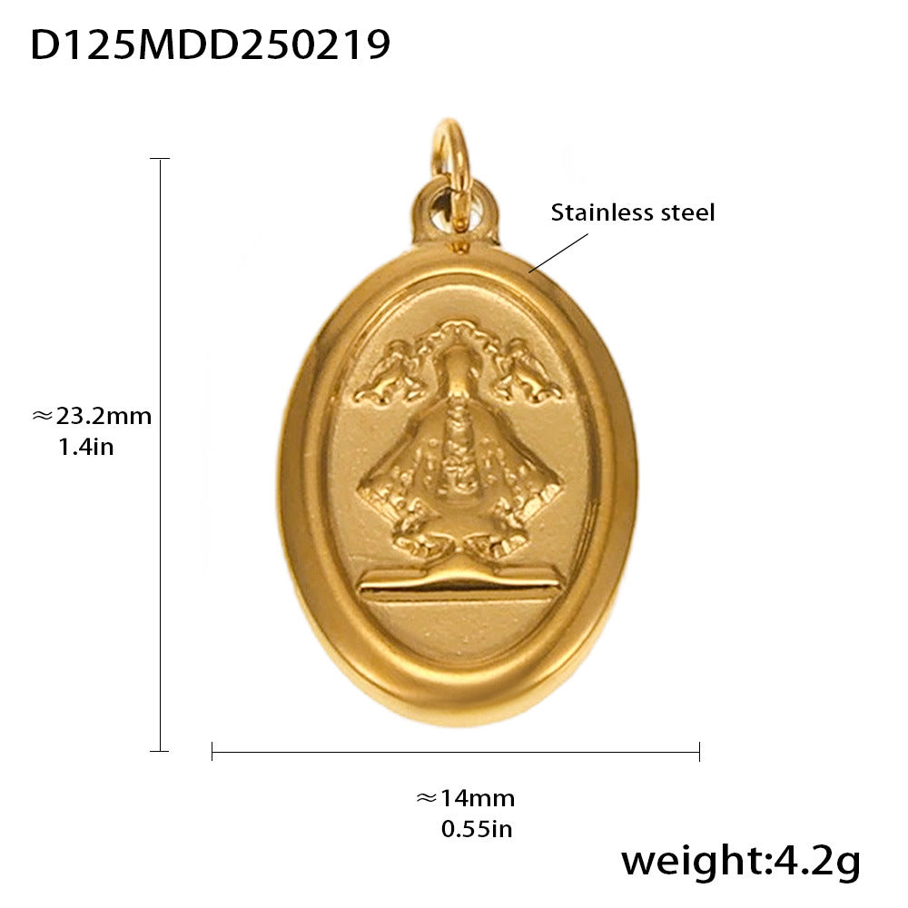 Fashion OL style personalized stainless steel pendant plated with 18k real gold cross-border exclusive for wholesale by popular manufacturers