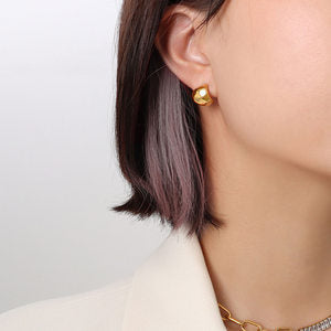 Personalized hot-selling creative rhombus stud earrings geometric irregular earrings titanium steel plated 18K earrings earrings 99