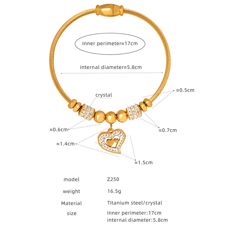 Personality a variety of pendant shapes optional bracelet light luxury style does not fade retro temperament pendant bracelet wholesale 99