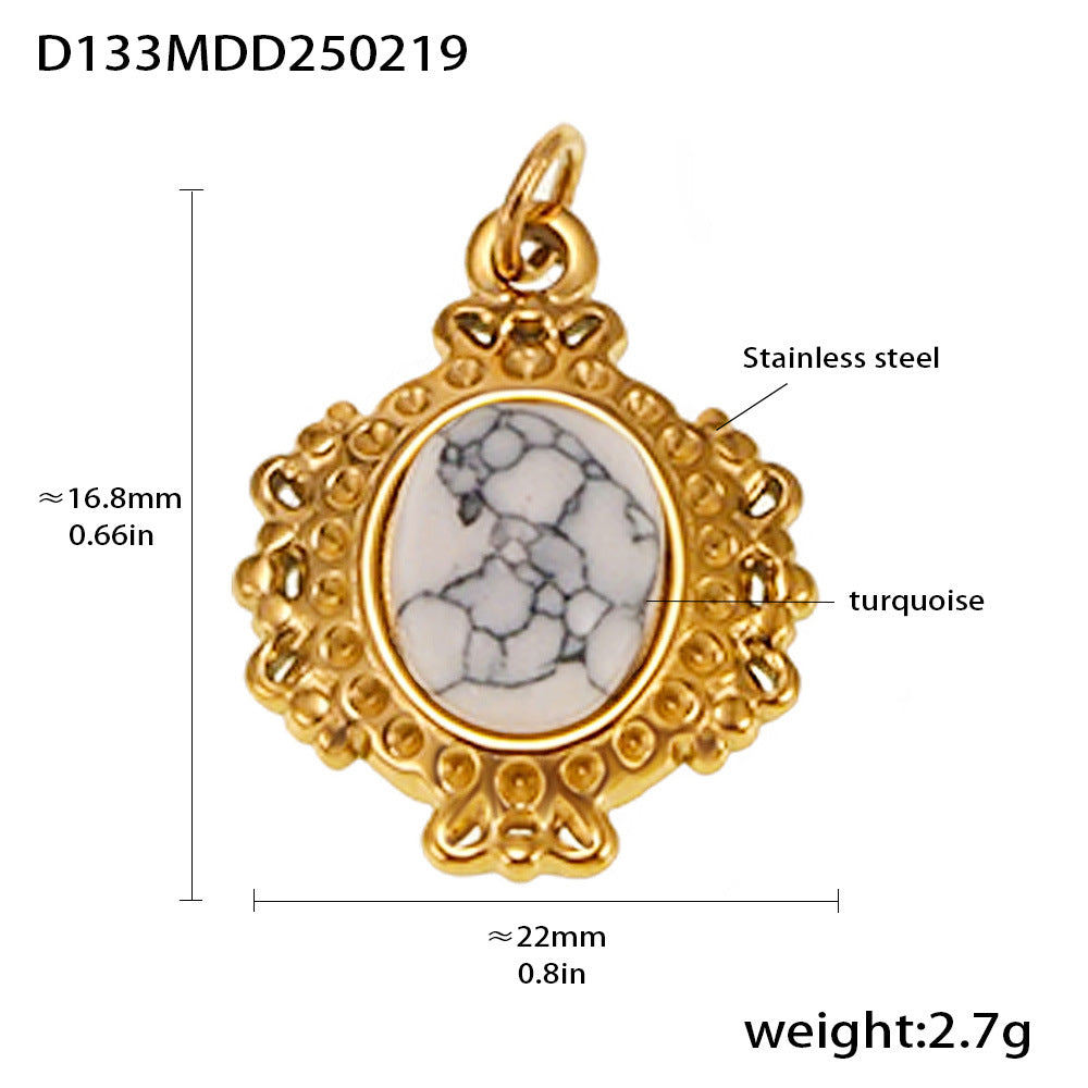 Fashion OL style personalized stainless steel pendant plated with 18k real gold cross-border exclusive for wholesale by popular manufacturers