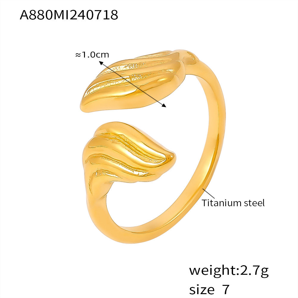 New thread opening ring creative personality design ring titanium steel plated 18k real gold jewelry women pp