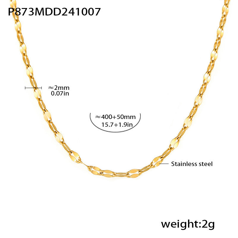 With love three rings mixed color diamond set stainless steel zircon clavicle stacked necklace luxury jewelry spot