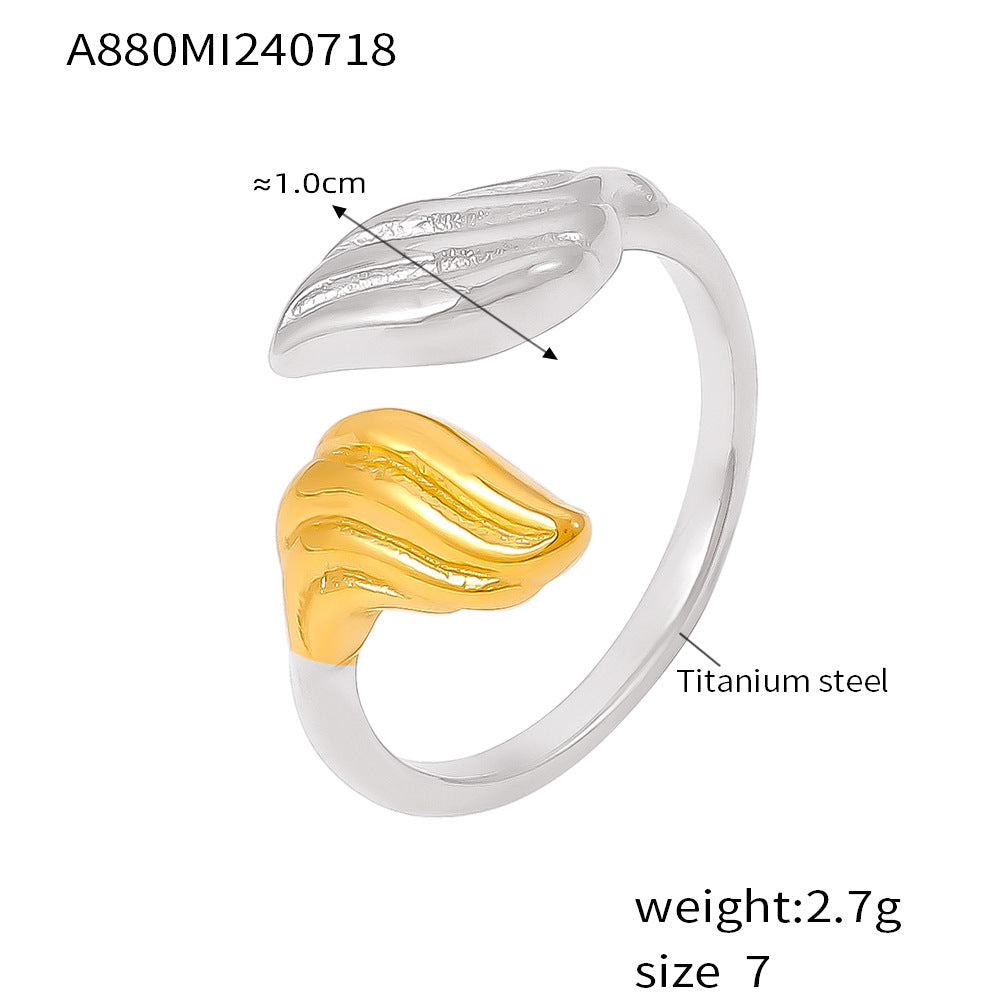 New thread opening ring creative personality design ring titanium steel plated 18k real gold jewelry women pp