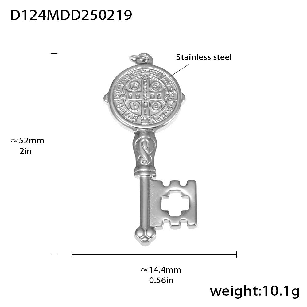 Fashion OL style personalized stainless steel pendant plated with 18k real gold cross-border exclusive for wholesale by popular manufacturers