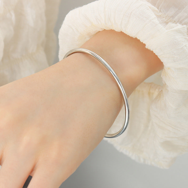 Simple niche design Titanium steel gold-plated plain ring ring bracelet Versatile jewelry women's bracelet 99
