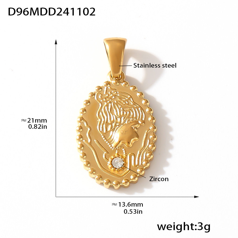 Fashion Trend DIY Jewelry Pendant Accessories Natural Geometric Elements Furnace Vacuum Electroplating 18K Real Gold