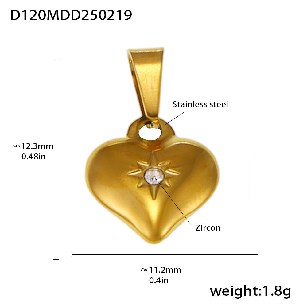 Fashion OL style personalized stainless steel pendant plated with 18k real gold cross-border exclusive for wholesale by popular manufacturers