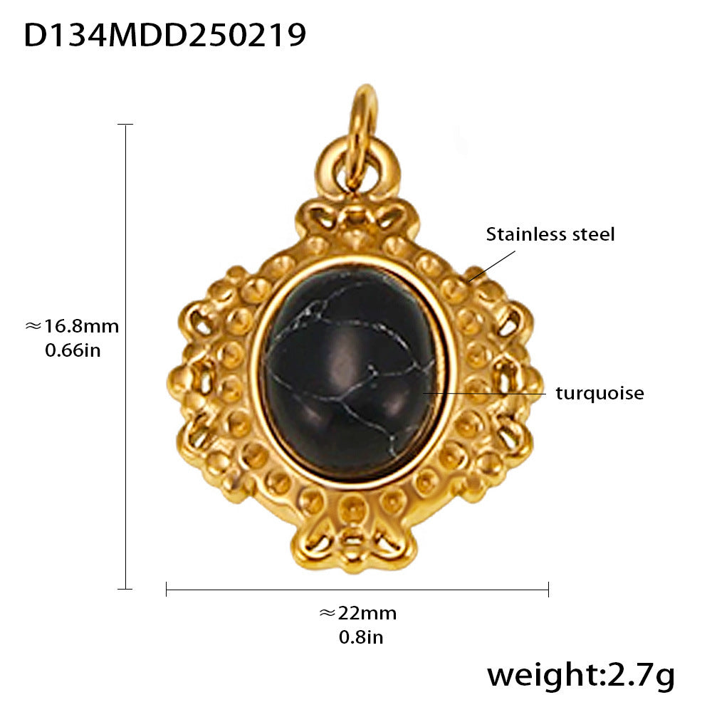 Fashion OL style personalized stainless steel pendant plated with 18k real gold cross-border exclusive for wholesale by popular manufacturers