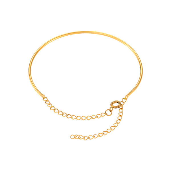 Very fine coil bracelet niche fashion ins wind hand ring stainless steel PVD electroplated real gold jewelry spot female 99