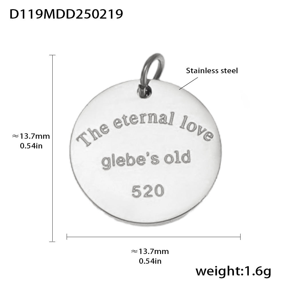 Fashion OL style personalized stainless steel pendant plated with 18k real gold cross-border exclusive for wholesale by popular manufacturers