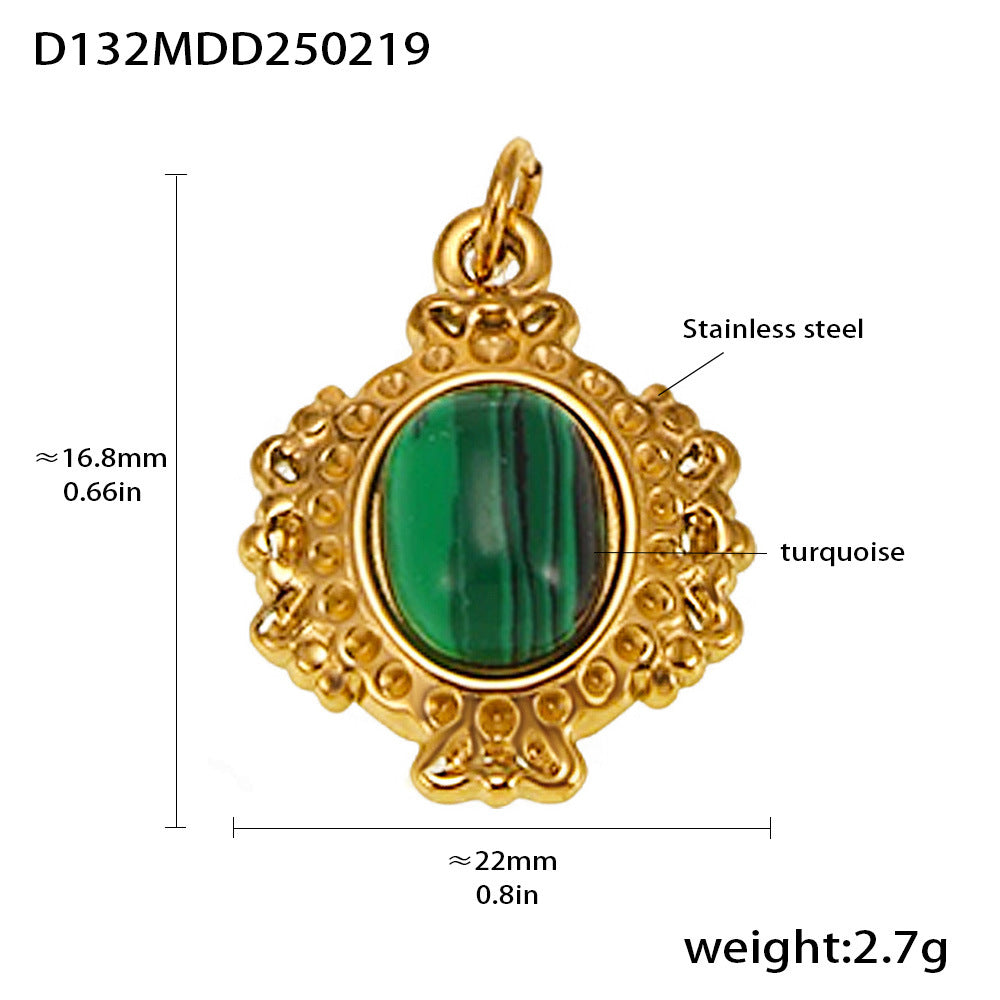 Fashion OL style personalized stainless steel pendant plated with 18k real gold cross-border exclusive for wholesale by popular manufacturers