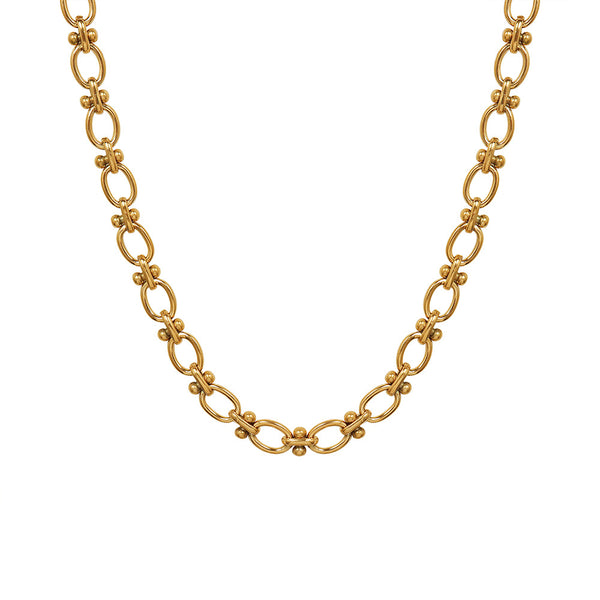 Marka European and American collarbone chain i cold wind neck chain chain splicing versatile necklace titanium steel 18K gold