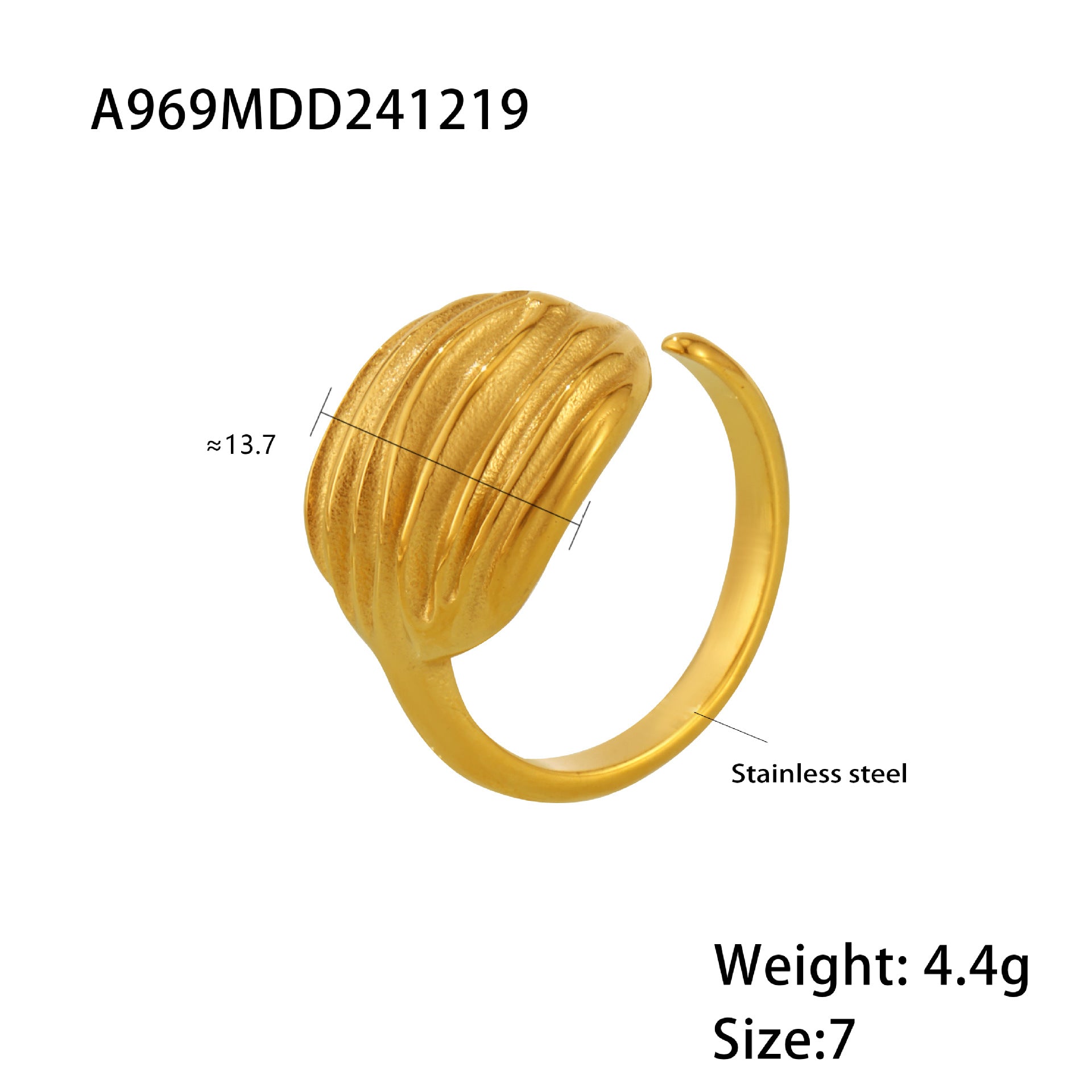 New thread opening ring creative personality design ring titanium steel plated 18k real gold jewelry women pp