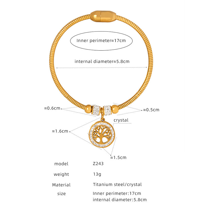 New versatile personality pendant, jewelry, magnetic attraction femininity, electroplating does not fade, titanium steel bracelet jewelry wholesale
