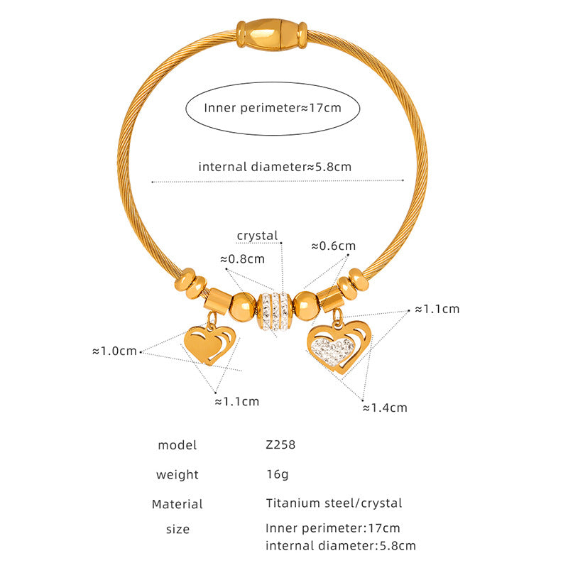 Personality a variety of pendant shapes optional bracelet light luxury style does not fade retro temperament pendant bracelet wholesale 99
