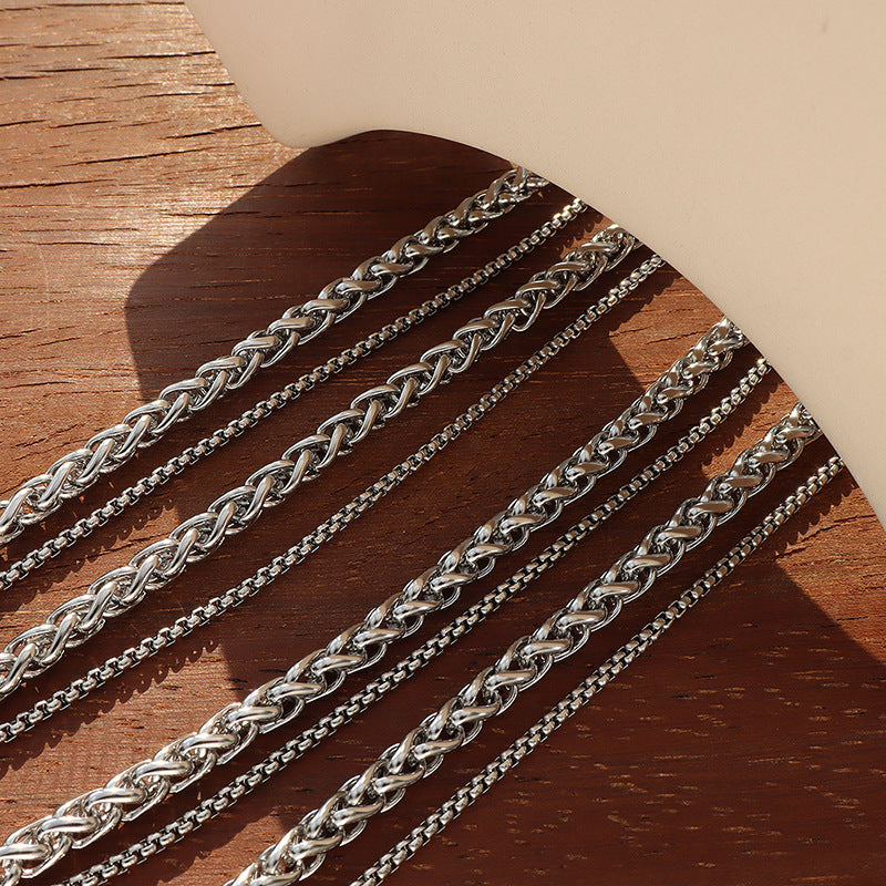 Personality trend versatile couple keel chain accessories, fashion trend geometric double-layer bracelet manufacturers wholesale