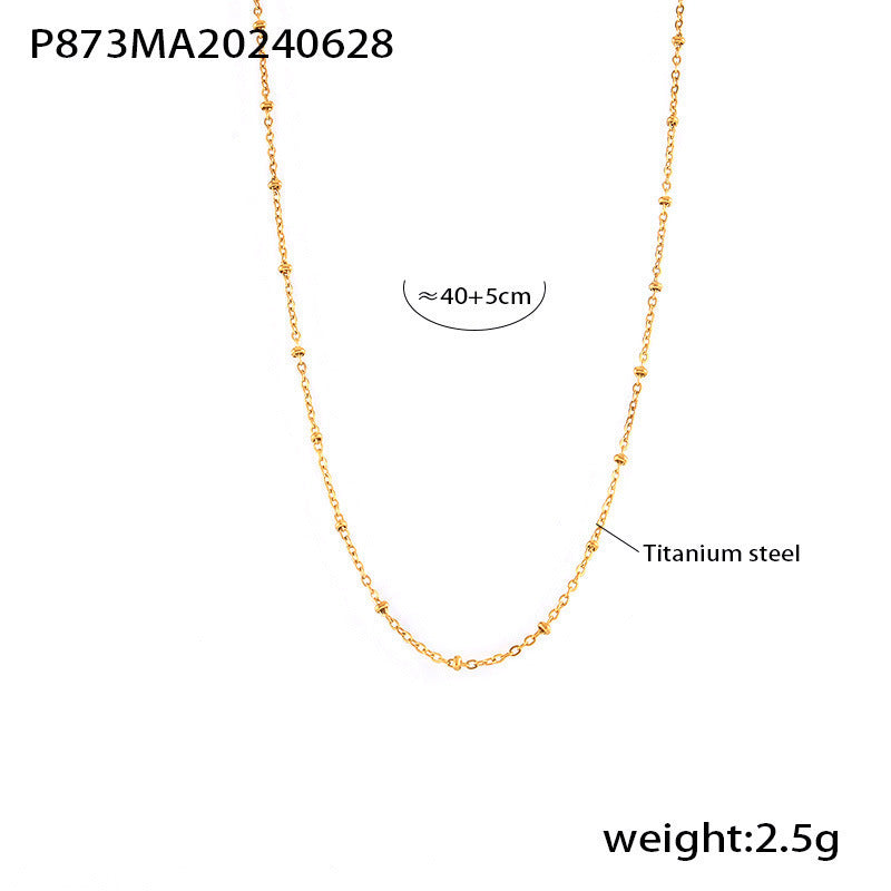 Full Diamond 5A Zircon Pin Stainless Steel Double Necklace/Bracelet Jewelry Set