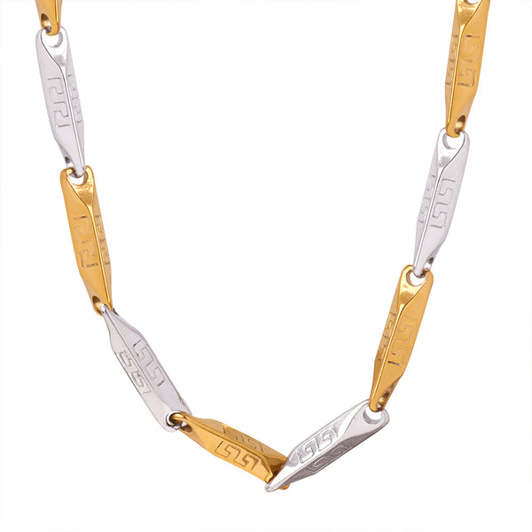 New high-end cold wind niche simple fashion versatile temperament titanium steel gold-plated personalized necklace jewelry