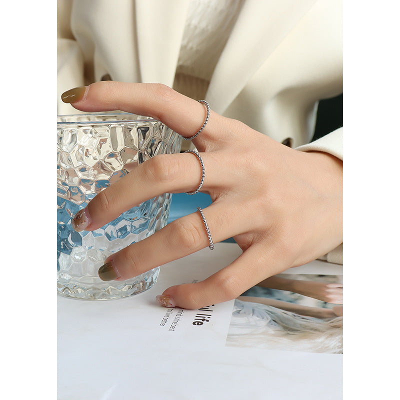 Index finger ring Osteotrope ring Titanium steel 18k gold ring Tail ring Couple ring A18399