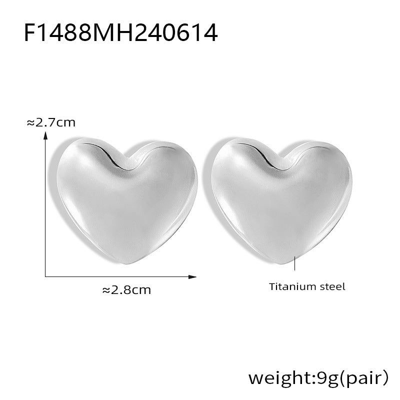 Stainless steel electroplating 18K real gold irregular geometric three-dimensional stud earrings combination factory spot wholesale