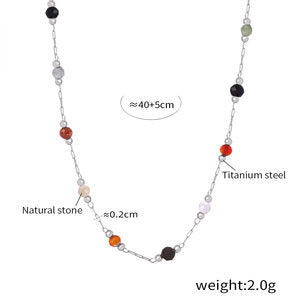 DIY multi-accessories stacked necklace niche bracelet stainless steel plated 18K real gold set in stock