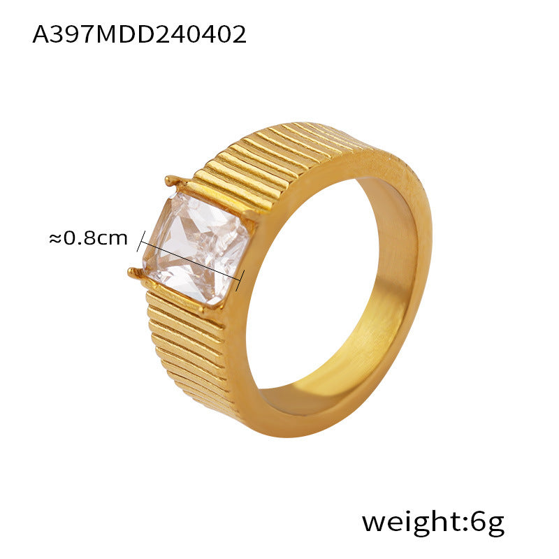 Simple personality geometric twist chain jewelry with diamond design sense light luxury wind titanium steel gold-plated jewelry set