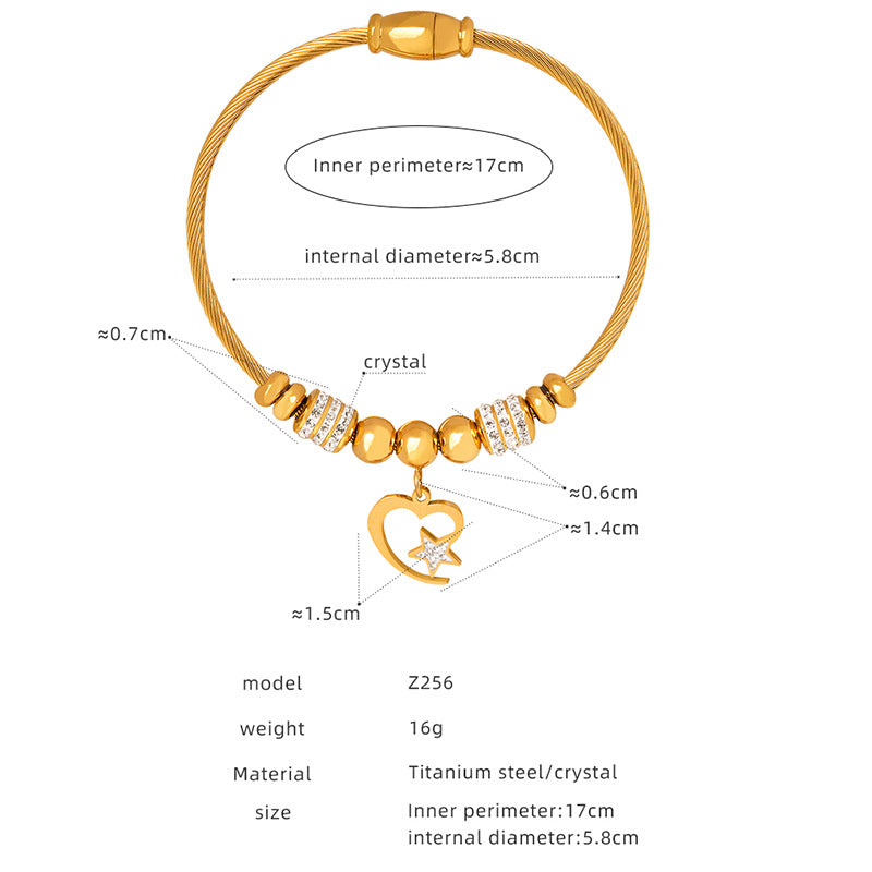 Personality a variety of pendant shapes optional bracelet light luxury style does not fade retro temperament pendant bracelet wholesale 99