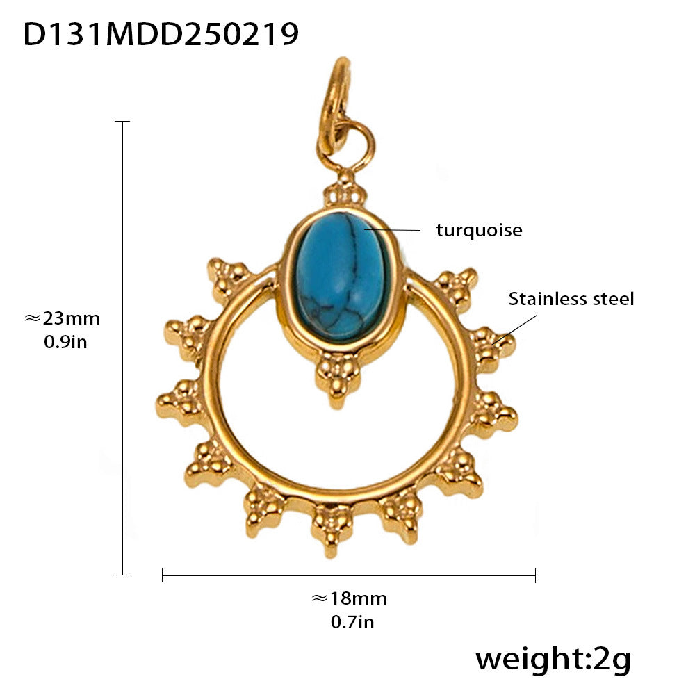 Fashion OL style personalized stainless steel pendant plated with 18k real gold cross-border exclusive for wholesale by popular manufacturers