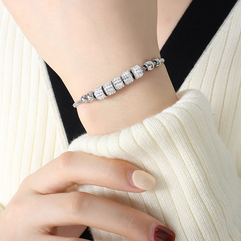 Titanium steel electroplated gold 18k does not fade, personalized exaggeration, eye pendant, bracelet, women's wholesale jewelry
