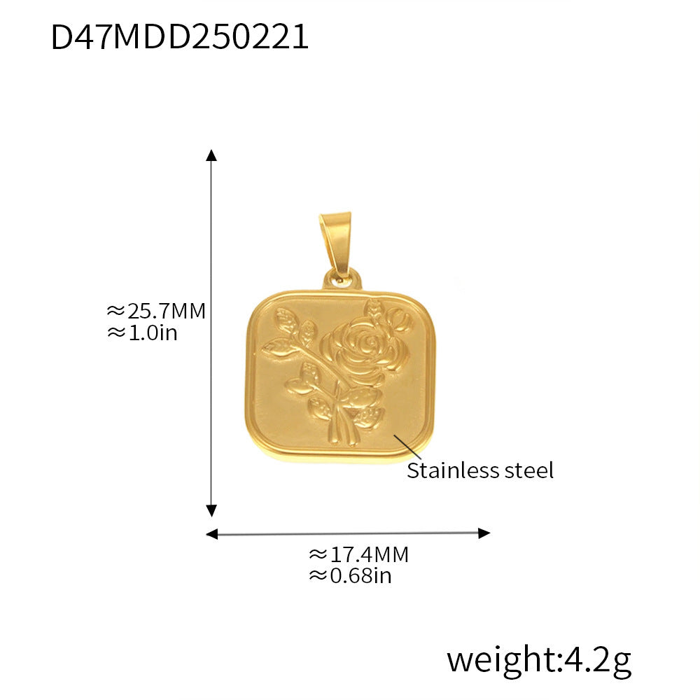 99 Fashion DIY Pendant Accessories Collection Internet celebrity Stainless Steel 18K Real Gold Necklace Jewelry Wholesale