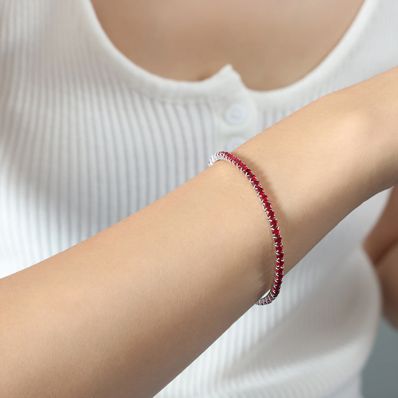 New high-end light luxury full of zircon niche design titanium steel gold-plated personalized bracelet women's jewelry wholesale