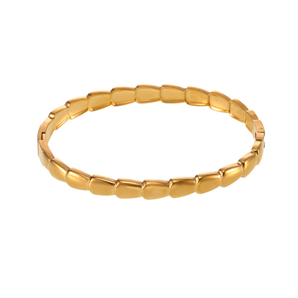 Trend geometric splicing buckle bracelet fashion personality stainless steel plated 18K gold factory wholesale